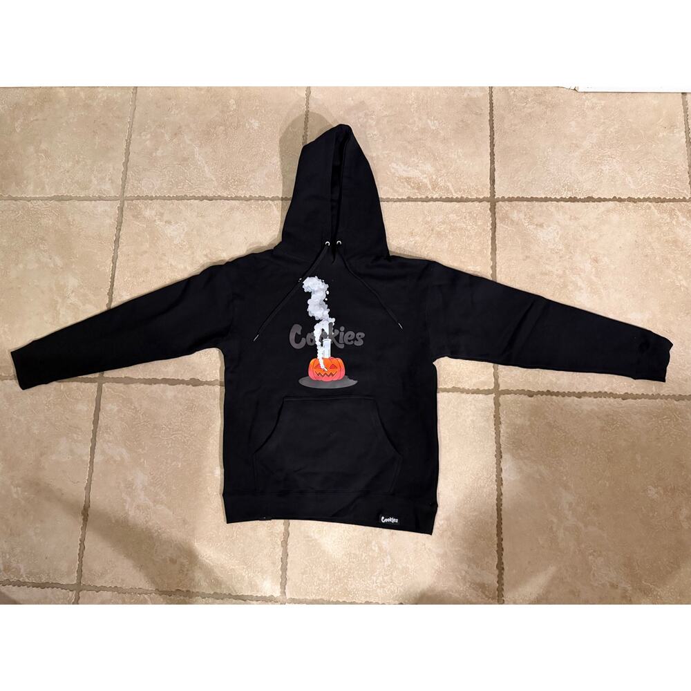 Cookies SF Berner Pumpkin Logo Black Hoodie Size M Brand New Without Tags